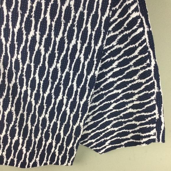 Loft Overlap Split Hem Geometric Dot Print Skirt - Picture 3 of 6